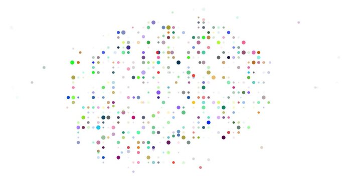 Motion Design Dots Swarming to Construct Macedonia Border Animation