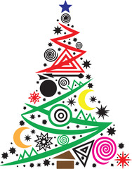 Abstract geometric design with vibrant color accents and clean typography