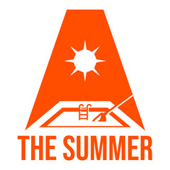 the summer flat minimalist logo design