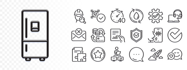 Fototapeta premium Work home, Consult and Qr code line icons for web app. Glare of light effect. Message icon. Pack of Document, Inspect, Startup rocket pictogram icons. Verify, Voicemail, Timer signs. Vector