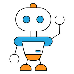 Industrial Robotics Automation Artificial Intelligence Vector Icon
