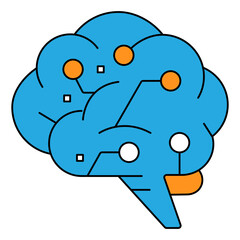 Futuristic Technology Super Intelligence Vector Icon Graphic