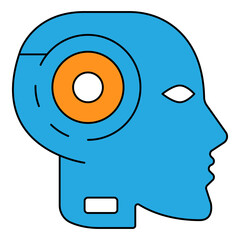 Future Artificial Intelligence Neural Network Vector Icon
