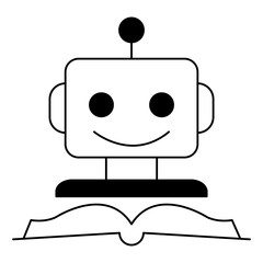 Predictive Analytics Machine Learning Vector Icon Concept