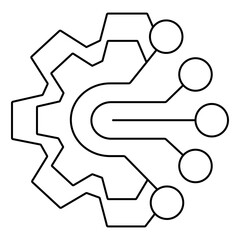 Smart Technology Machine Processing Vector Icon Design