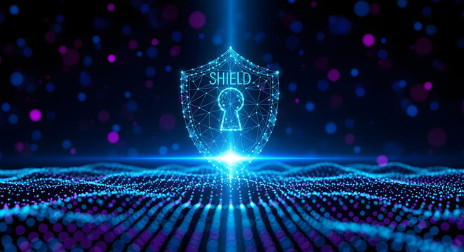 Shield Security. Network Technology. Wire-Frame Concept , VPN concept