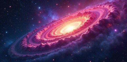 Awe-Inspiring Swirling Nebula Vibrant Cosmic Dust and Gas Clouds in a Vast Starry Expanse, Perfect for Science, Astronomy, and Space Exploration Projects.