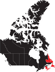 Atlantic Region of Canada On Canadian Map © Griffin9678