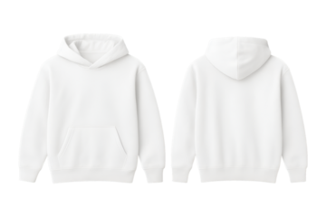 Simple White Hoodie Mockup Front And Back