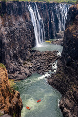 White water rafting in Victoria Falls, Zambezi River, December, Zimbabwe