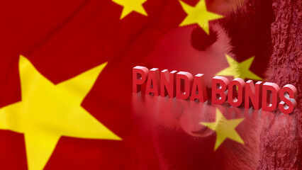 The Panda Bonds for Chinese Business concept 3d Rendering. © niphon
