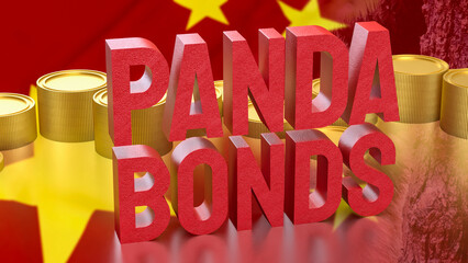 The Panda Bonds for Chinese Business concept 3d Rendering. © niphon