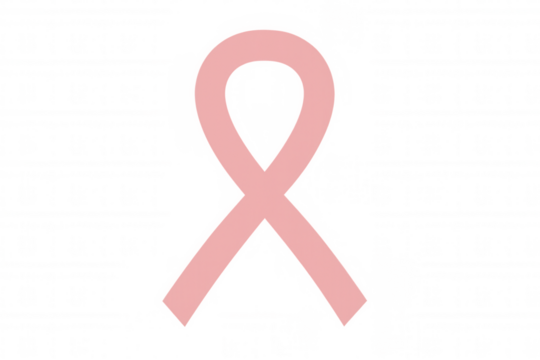 Pink ribbon symbolizing breast cancer awareness, support, and hope for women's health campaigns - Powered by Adobe