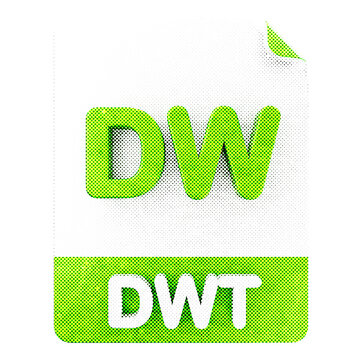 3d file dwt format type icon halftone