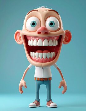 Expressive Render Caricature Applications, Various Model 3D Versatile Set Medical Teeth Color Solid Macro Patients Head, 3D