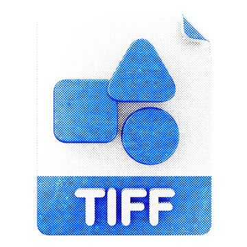 3d file tiff format type icon halftone
