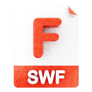 3d file swf format type icon halftone