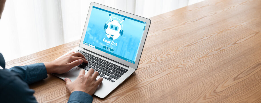 Chatbot software application for modish online business that automatically reply to customer questions - Powered by Adobe