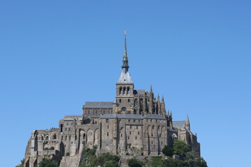 Fototapeta premium Landscape with castle Mont Saint Michel