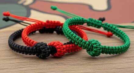 Friendship Bracelets Knotted Cord Jewelry Handmade Fashion Woven Design Symbol Gift Casual Style Decorative Accessories Craftsmanship Colorful Aesthetic
