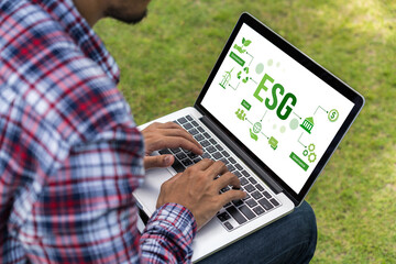 ESG environmental social governance policy for modish business to set a standard to achieve high ESG score