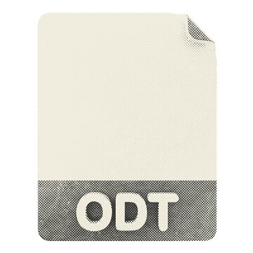 3d file odt format type icon halftone