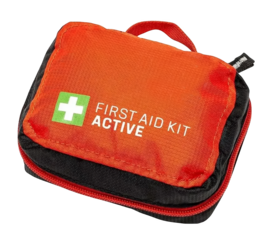 Portable first aid kit for emergency preparedness and travel safety isolated on transparent background