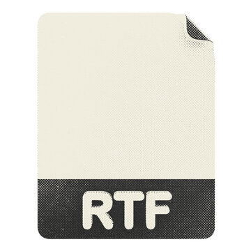 3d file rtf format type icon halftone