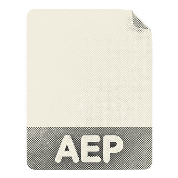 3d file aep format type icon halftone