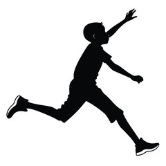 Obraz premium Boy jumping silhouette