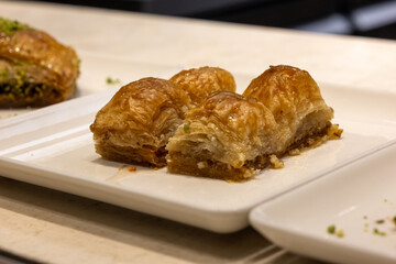 Close-Up of Assorted Turkish Baklavas on the Counter

