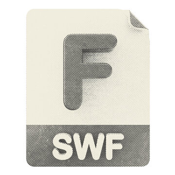 3d file swf format type icon halftone