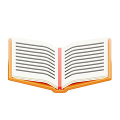 Open Book With Orange Cover And Pink Bookmark Detailed Text Pages And Transparent Background