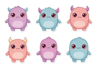 Adorable monster collection perfect for playful designs, invitations, or children's books, these charming characters bring a touch of whimsy and fun to any project