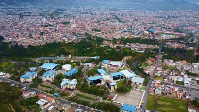 Aerial View of Ibarra, Ecuador &ndash; Scenic City Landscape in the Andes