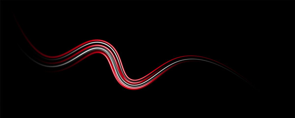 Extra red blurred waves design. Glowing creative illustration. Futuristic technology business concept.