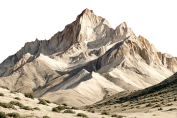 Majestic jagged mountain range with exposed rock and sparse vegetation