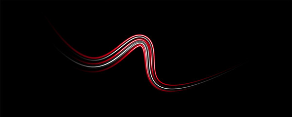 Extra red blurred waves design. Glowing creative illustration. Futuristic technology business concept.