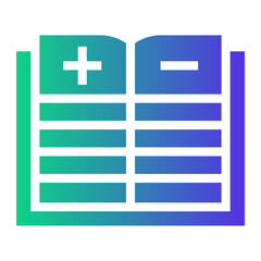 Obraz premium bookkeeping Gradient icon
