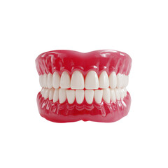 Obraz premium Perfect Dental Impression: A close-up shot of a perfect set of teeth, highlighting the anatomical structure of the mouth and the importance of oral hygiene.