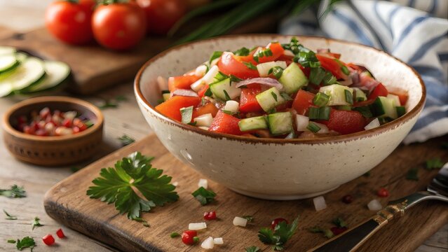 Moravska salata traditional Serbian vegetable salad