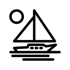 Yacht icon design template SVG