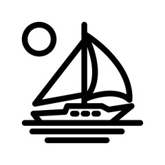 Yacht icon design template SVG