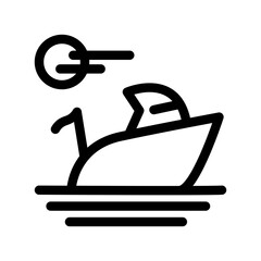 Yacht icon design template SVG