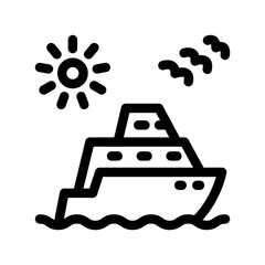 Yacht icon design template SVG
