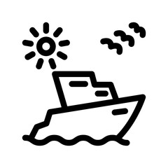 Yacht icon design template SVG