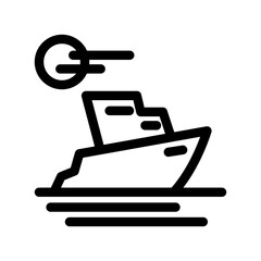 Yacht icon design template SVG