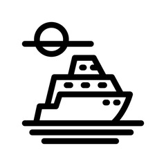Yacht icon design template SVG