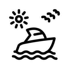 Yacht icon design template SVG