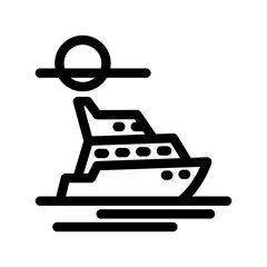 Yacht icon design template SVG
